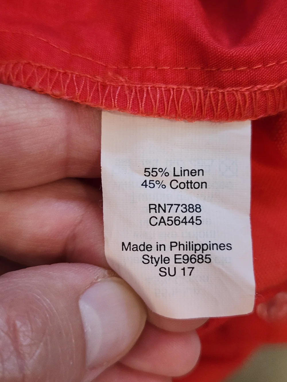 J.CREW Women's Red Linen Cotton Scallop Hem Chino Shorts Classic Fit 6